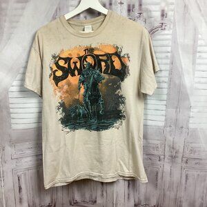 The Sword Band T Shirt Vintage Tan Knight Tour M
